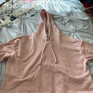 Pink cropped hoodie